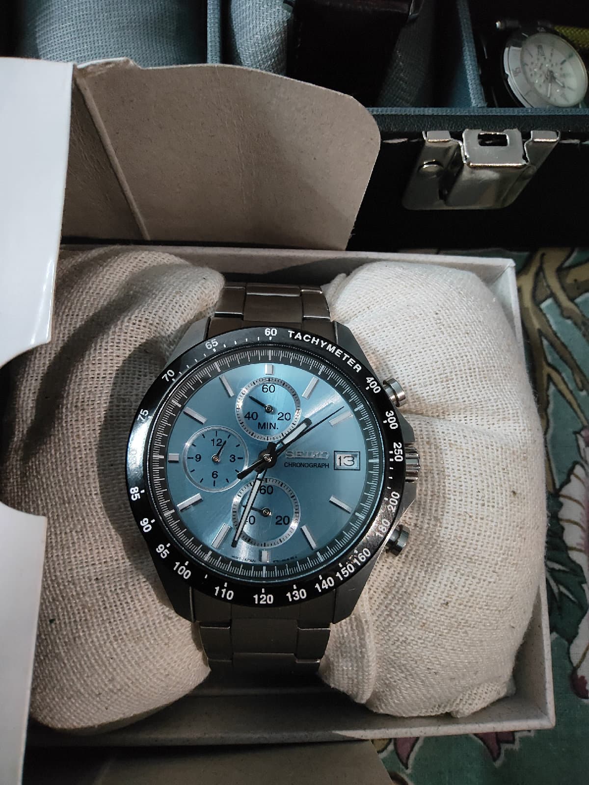 Seiko Spirit Chronograph Blue Dial